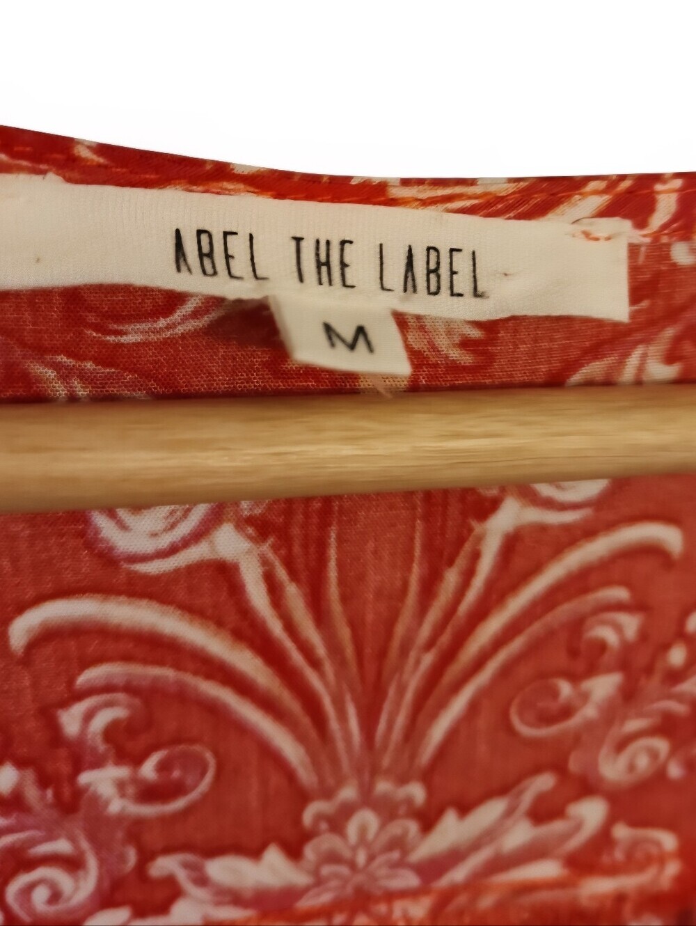 ABEL THE LABEL Strawberry Kisses Boho Maxi Dress Size Medium Anthropologie Red - Picture 3 of 10
